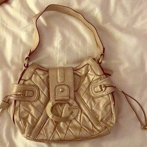 Guess gold shoulder bag
